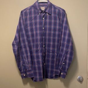 J crew purple and blue button down